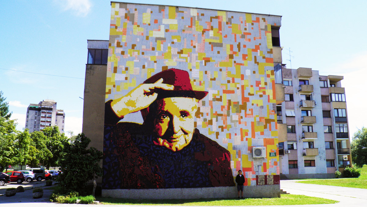 leonard lesić lesic miroslav krleza mural streetart